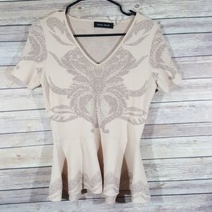 Ivanka Trump peplum top sweater small